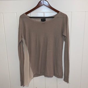 Tan Sweater w/ Sheer Side